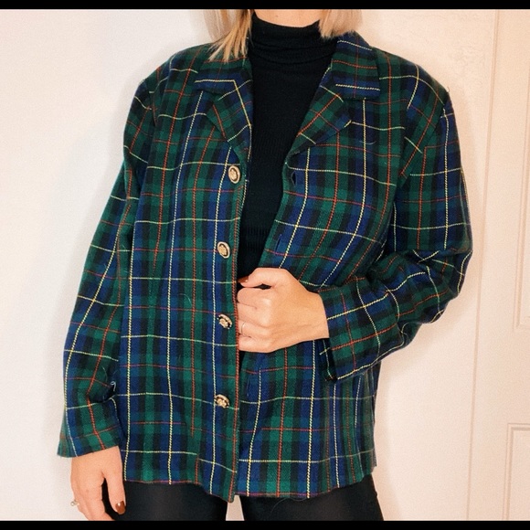 Vintage Plaid Blazer - Picture 1 of 3